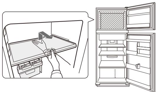 SHARP SJ-GC480V - Plus d'aliments peuvent être rangés en retardant les accessoires suivants comme indiqué dans la figure ci-dessous. - 1