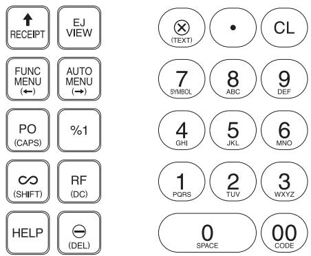 SHARP XE-A207B - Disposition du clavier - 1