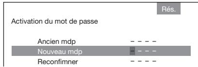 SHARP XG-SV100W - Sélectionnez « Mot de passe », puis appuyez sur ▶. - 1