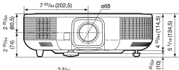 SHARP XG-SV100W - Dimensions - 2