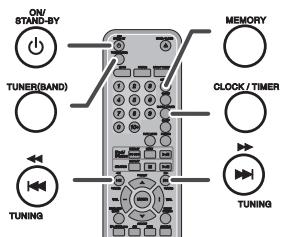 SHARP XL-DH259P - Setting the clock (Remote control only) - 1