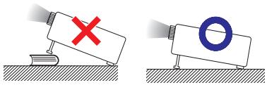 SHARP XR-50S - Caution regarding placing of the projector - 1