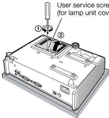 SHARP XR-50S - Remove the lamp unit cover. - 3