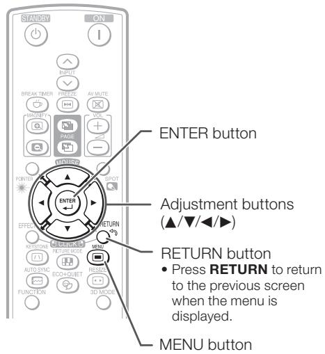 SHARP XR-55X - Using the Menu Screen - 2
