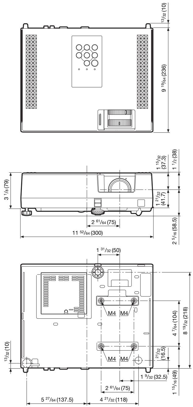 SHARP XR-55X - Dimensions - 1