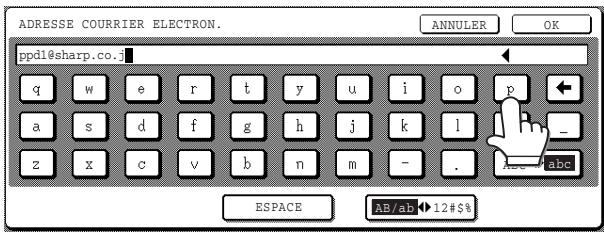 SHARP AR-M317 - Envoi d'une image en saisissant manuellement l'adresse électronique - 2
