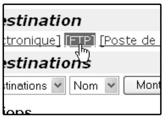 SHARP AR-M317 - Dans le cadre de menu, cliquez sur "destination". - 1