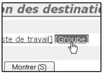 SHARP AR-M317 - Dans le cadre de menu, cliquez sur "destination". - 1