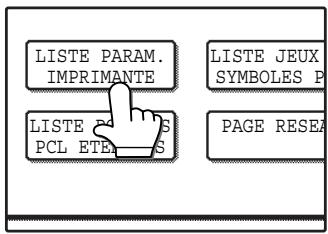 SHARP AR-M317 - Appuyez sur la touche [LISTE PARAM. IMPRIMANTE]. - 1