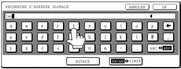 SHARP AR-M317 - Touchez la touche du serveur dans lequel vous souhaitez lancer la recherche, puis sur la touche [OK]. - 1