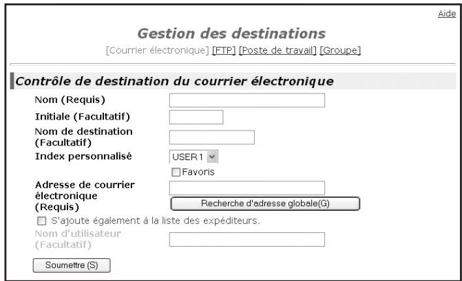 SHARP AR-M317 - Entre les informations de destination. - 1