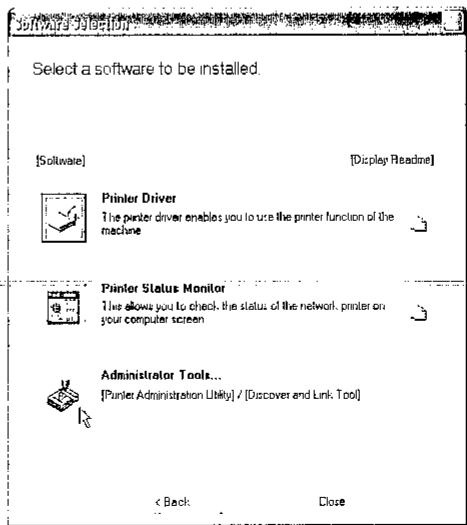 SHARP AR-P17 - INSTALLING THE PRINTER ADMINISTRATION UTILITY - 2