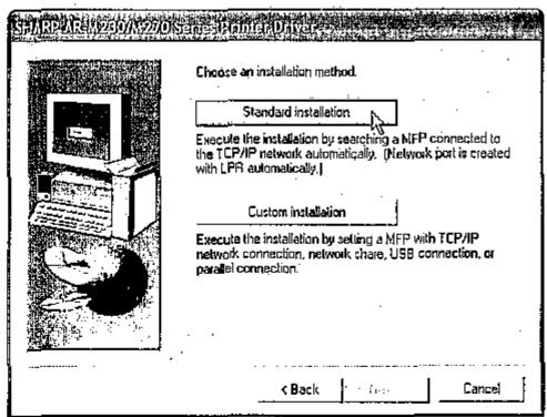 SHARP AR-P17 - INSTALLING THE PRINTER DRIVER (Standard installation) - 4