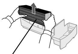 SHARP KC-830U - Remove the Humidifying filter from the Humidifying Tray. Drain accumulated water by tilting the Humidifying Tray slowly. - 1