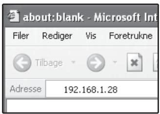 about:blank - Microsoft Int Filer Rediger Vis Foretrukne ← Tilbage → × Adresse 192.168.1.28