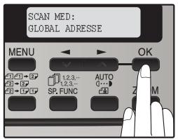 SCAN MED: GLOBAL ADRESSE MENU 1,2,3,... 1,2,3,... SP, FUNC AUTO G... OK Z M