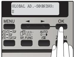 GLOBAL AD.-SIGNING: S MENU 1.2.3... 1.2.3... SP, FUNC AUTO G... OK Z M
