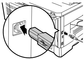 SHARP MX-NB11 - Indsæt kablet i USB-porten på maskinen. - 1