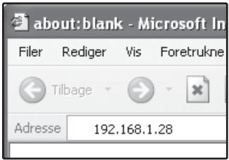 about:blank - Microsoft In Filer Rediger Vis Foretrukne ← Tilbage → × Adresse 192.168.1.28