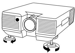 SHARP PG-D120U - Adjusting the Height of the Picture - 5
