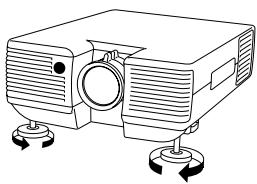 SHARP PG-D120U - Adjusting the Height of the Picture - 4