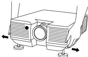 SHARP PG-D120U - Adjusting the Height of the Picture - 3