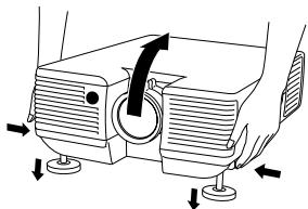 SHARP PG-D120U - Adjusting the Height of the Picture - 2