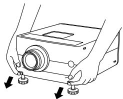 SHARP PG-D210U - Adjusting the Height of the Picture - 3
