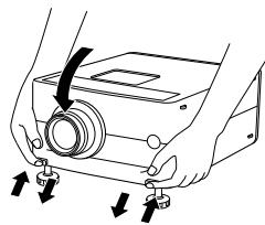 SHARP PG-D210U - Adjusting the Height of the Picture - 5