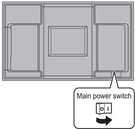 SHARP PN-E702 - Turning on the main power - 1