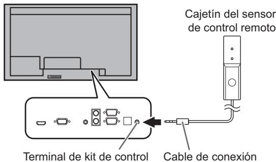 SHARP PN-V600 - Inserte el cable de connexion del cachetín del sensor de control remoto en el terminal del kit de control. - 1