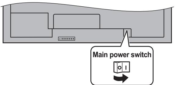 SHARP PN-V600 - Turning on the main power - 1