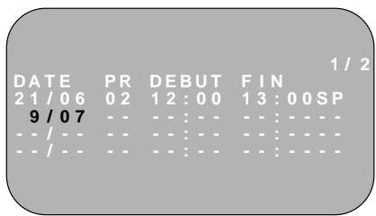 SHARP VC-MH75FPM - PROGRAMMATION D'UN ENREGISTREMENT - 2