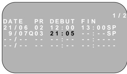 SHARP VC-MH75FPM - PROGRAMMATION D'UN ENREGISTREMENT - 1