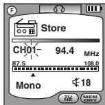 SHARP WA-MP40 - Manual Tuning and memorising a station - 3