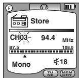 SHARP WA-MP40 - Manual Tuning and memorising a station - 4