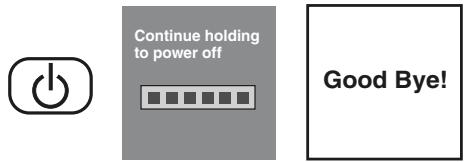 SHARP WA-MP40 - To turn off the unit - 1