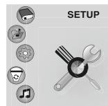 SHARP WA-MP40 - At main menu screen, press the  or  button to select "SETUP" and press the MENU button. - 2