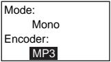 SHARP WA-MP50H - Changing file size and sound quality for recording - 14