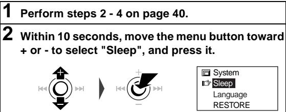 SHARP WA-MP50H - Sleep operation - 1