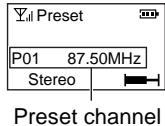 SHARP WA-MP50H - ■ To recall a memorised station - 2