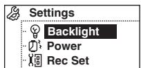 SHARP WA-TR30 - Changing the backlight lighting time - 1