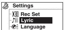 SHARP WA-TR300 - ■ Changing the Lyric display - 1