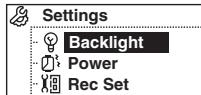 SHARP WA-TR300 - ■ Changing the backlight lighting time - 1