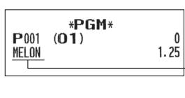 SHARP XE-A137 - ■ PLU text (item label) - 3