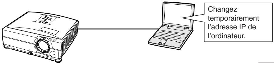 SHARP XG-C330X - Specification d'une adresse IP pour l'ordinateur - 1