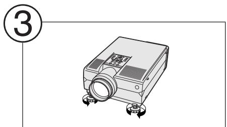 SHARP XG-NV6XU - Using the Adjustment Feet - 3