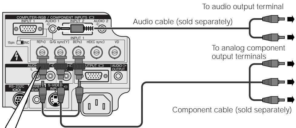 SHARP XG-NV6XU - Connecting a DVD player, DTV decoder and other component video equipment - 1