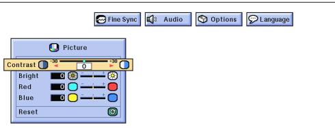 SHARP XG-NV6XU - GUI) On-screen Display (COMPUTER/RGB input in INPUT mode) - 2