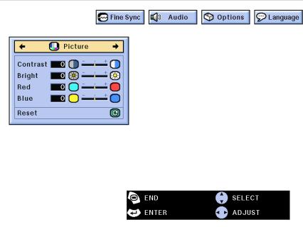 SHARP XG-NV6XU - GUI) On-screen Display (COMPUTER/RGB input in INPUT mode) - 1